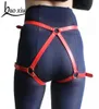 Imbracatura vintage per donna Reggicalze Lingerie Calze Goth Body Bondage Cinture per gambe in pelle Reggicalze9421729