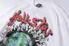 Hellstar Studios Globe Tee Plus Boy Boy Erkekler T-Shirts Heavy Pamuk Üstleri Adam Vintage Büyük Boyut Giyim Tee Gençlik Tee Hellstars Sleeve Cyg23123001-12