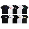 Mens T Designer Shirt Man Black Womens Clothes Fashion Letter Kläd Spray Kort ärm Spring Summer Tide Män och kvinnor Tee Wholesale