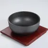 Dinnerware Sets Multifunction Japanese Sizzling Pot Cast Iron Reusable Korean Cuisine Bowl