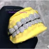 Hip Hop Iced Out S Sterling Sier Custom VVS Moissanite Diamond Grillz per i denti