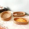 Set di stoviglie Cestino portaposate Resistente all'usura Dessert in rattan Pattumiera Tavolo Vassoio di frutta sicuro Contenitore da tavolo Bacchette