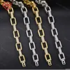 11Mm Hiphop Iced Out 2 Row Square Box Gold Plated Sier Moissanite Cuban Link Chain