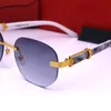 Klassieke heren designer zonnebril optisch frame merk buffelhoorn zonnebril voor dames beroemde retro luxe C-vormige mode hout roze