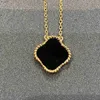 Joyería de diseño Collar de cuatro tréboles Collar de diseño Collar de oro de 18 quilates de alta calidad Día de San Valentín Día de la madre para novia con caja de joyeríaE0F7