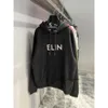 Camisola grande masculina outono e inverno carta logotipo impresso bolso tendência solta com capuz pulôver para mulher eline hoodies 918 eline 802