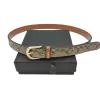 Mirror Quality Luxury Designer Belts For Womens Fashion Smooth Buckle Belt Retro Thin midjebälten äkta kohud valfritt företag Klassiska casual stilbälten