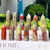 Decoratieve Objecten Stuks Grote Natuurlijke Kristal Punt Draak Bloed Steen Toren Healing Quartz Vierhoekige Ornament Voor Home Decor