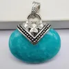 Pendant Necklaces Amazonite Stone Bead GEM Jewelry S618