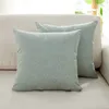 Bawełniany lniany rzut poduszka miękka dekoracyjna poduszki na sofę, kanapa, salon 45 x 45 cm 122143