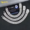 Good Price Good Quality Factory Directly Sales Hip Hop Jewelry Vvs Moissanite Silver Cuban Link Chain 15mm Iced Out Cuban Link