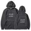 Hoodies personalizados preto moletom com capuz próprio design multicolor personalizar homens mulheres y2k top streetwear sua impressão moletom 231229