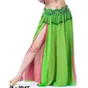 Stage Wear Gonna professionale per costume di danza del ventre sexy Gonna in chiffon doppio colore Pancia moderna