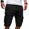 Pantaloncini da uomo Estate Pantaloni corti con coulisse maschile Pantaloni sportivi da jogging Cargo Pantaloni sportivi larghi casual militari di colore puro S - 5XL