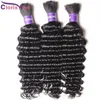 Bulks Deep Wave Malaysian Bulk Human Hair For Extensions No Weft Soft Curly Braiding Hair Weave Bundles 3pcs Unprocessed Braiding Hair I