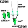 Pendant Necklaces Halloween Horror Jewelry Set Acrylic Neon Green Coffin Bone Drop Earrings Necklace Trendy Accessories3740888 Deliv Dhu80