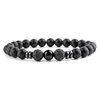 Perlen Schwarz Lava Rock Öl Per Diffusor Perlen Stränge Armband Yoga Chakra Armbänder Armreif Manschette Frauen Männer Mode Schmuck Will und Dhc9B