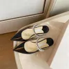 JC Jimmynessity Choo High Sandals Quality Shoes Designer Slippers Womens Luxury Mules Bing Crystal Arc Sobrave en cuir breveté Chaîne de diamant High Talèled Semi Dra