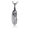 Pendant Necklaces Punk Eagle Claw Feather Stainless Steel Ancient Sier Necklace Women Men Nightclub Hip Hop Fashion Fine Jewelry Dro Dhpom