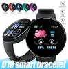 D18 Smart Watch Intelligent Blood Pressure Round Smartwatch Waterproof Fitness Tracker Meddelande Påminnelse för Andriod Phone med Ret3977380