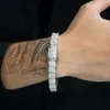 Pass Tester aangepaste Cubaanse ketting 925 zilveren Vvs stokbrood Moissanite hiphop rapper sieraden Iced Out link ketting