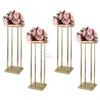 Decoration 10cm to 100cm tall)Rectangle Metal Flower Stand Rack Vase for Wedding Party Table Centerpieces Road Lead Plant Shelf for Home Deco
