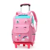 School Wheeled Backpack For Girls School Trolley Bag Wheels Lunch Bag Rolling Backpack Bags For Kids Wheeled Bags Mochila 231229