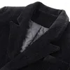 Costumes pour femmes velours côtelé chaud noir lâche blazer femme longue veste robe solide velours vêtements d'extérieur manteaux pour femmes sur couture vente