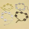 Whole-5pcs / lot Vintage cuivre rond blanc réglage lunette base vierge cabochon bracelet avec diamètre intérieur 12mm base pour bracelet bricolage K206K