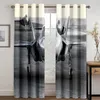 Curtain Blue Truck Racing Car Off-road Vehicle Thin Windows Curtains For Boys Living Room Bedroom Valance Decor 2 Pieces