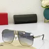 Vintage-Designer-Sonnenbrille für Damen und Herren, High-End-Unisex-Carti-Sonnenbrillengestell, braune Gläser, abnehmbares Design, luxuriöse Shade-Brille, 65 m