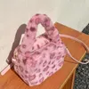 Small Square Versatile Spicy Girl Crossbody Bag Wholesale of European and American Fashion Trends Sweet Velvet Leopard Pattern FMT-4254