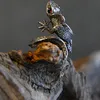 Verstelbare hagedisring Cabrite Gecko Chameleon Anole Sieraden Maat cadeau idee ship263Y