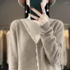 Women's Sweaters 23 Autumn And Winter 100 Pure Cashmere Cardigan V Collar Lace Colorblock All-matching Coat Sweater Wool Knitted Top