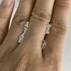 Loose Diamonds 2 Piece Lab Moissanite Diamond Gemstone 5X4X2mm Trapezoid Cut White Stone Ring