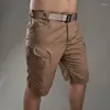 Herren Shorts Outdoor Cargo Militär Männer Taktisch für Sommer wasserdichte städtische Trekking -Camphosen Multi -Taschenwanderung Joggen