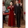 Abbigliamento etnico Yourqipao Abiti da sposa cheongsam stile cinese Abito da brindisi da sposa Abito da sera lungo per fidanzamento Qipao