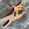 Uppgradera huvudlös elektrisk gitarr 6 String Maple Neck 24 FRET Rostfritt stålbanden