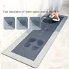 Tapete de chão de cozinha Diatom Mud Pad Super absorvente banho antiderrapante Tapetes Wipeable Wash Long Strip 231229