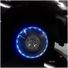 Luci decorative Xinmy Auto Led Energia solare Ruota Pneumatico Flash Pneumatico Vae Cap Neon Lampada da corsa diurna Movimento attivato Decorazione esterna Dhv6G