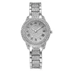 Wristwatches Luxury Women Diamond Watch Chain Bracelet Ladies Quartz Gold Rome For Wristwatch Shiny Crystal