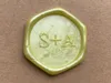 Party Supplies 2 Initial Custom Wax Seals Personalized Wedding Logo Seal Stickers Vintage Stamps With Self-Adhesive