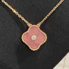 Designer Jewelry Four Clover Necklace Designer Necklace Highly Quality 18kgold Necklace Valentine Day Mothers Day for Girlfriend with Box JewelleryE0F7