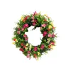 Dekorativer Blumen-Frühlingskranz, einfache modische Verzierung, 45,7 cm, künstliche Wildblume für Haustür, Bauernhaus, Wand, Innenbereich