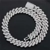 Redleaf personnalisé or S925 argent 7 8 9 18 20 22 24 pouces 10 13 15mm largeur collier Bracelet Vvs Moissanite chaîne à maillons cubains