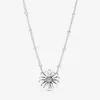 New Arrival 100% 925 sterling silver Pave Daisy Flower Collier Necklace fashion Jewelry making for women gifts304m