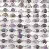 Natural Amethyst Stone Rings Gemstone Jewelry Women's Ring Bague 50pcs Valentine's Day Gift227s