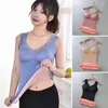 CAMISOLES TAKLIKI KOBIETA TOP TOP KONTROWY KONTROWA KONTROWA DODANIE DLA DEKUTOWANYCH Zima Zima Slim Fit Undershirt z gęstym ciepłem