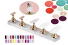 Falsk nagel Display Stand Holder Setnail Art Practice Holder Gold Magnetic Nail Show Shelfnail Practice Stand HolderManicure 4736976