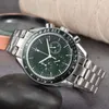 Роскошные часы Speedmaster OMG Роскошные дизайнерские мужские и женские кварцевые часы с автоматическим механическим раздвижным ремешком из нержавеющей стали